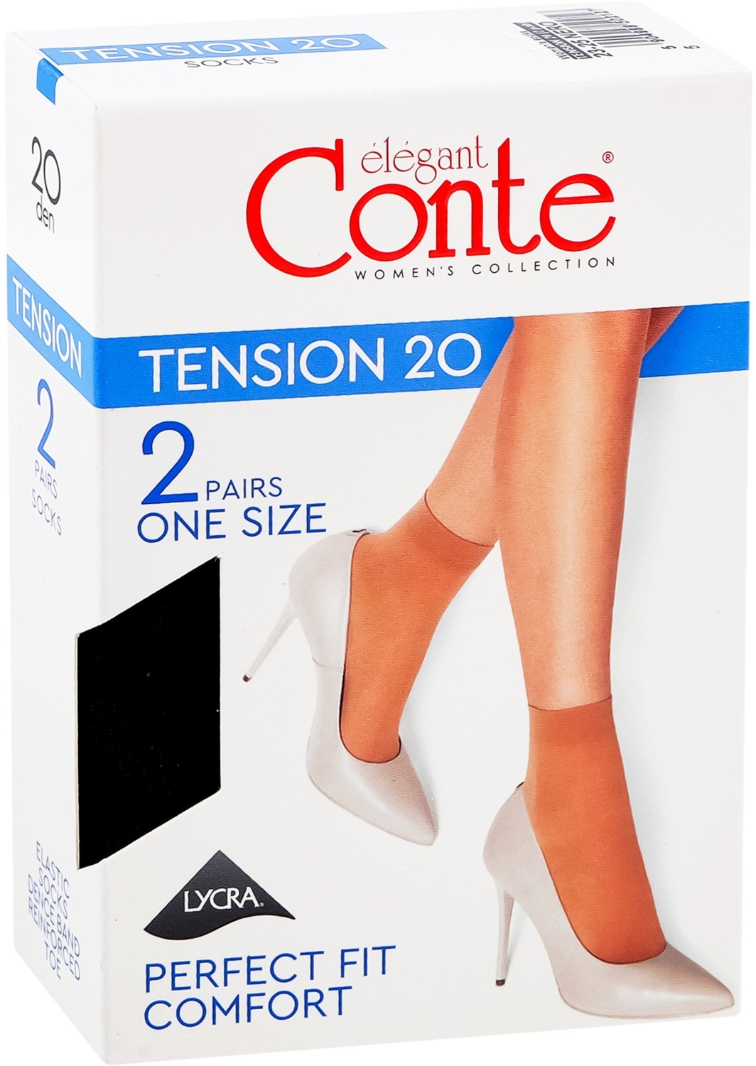 Шкарпетки жіночі Conte Elegant Tension 20 2 Пари 23-25 р чорні