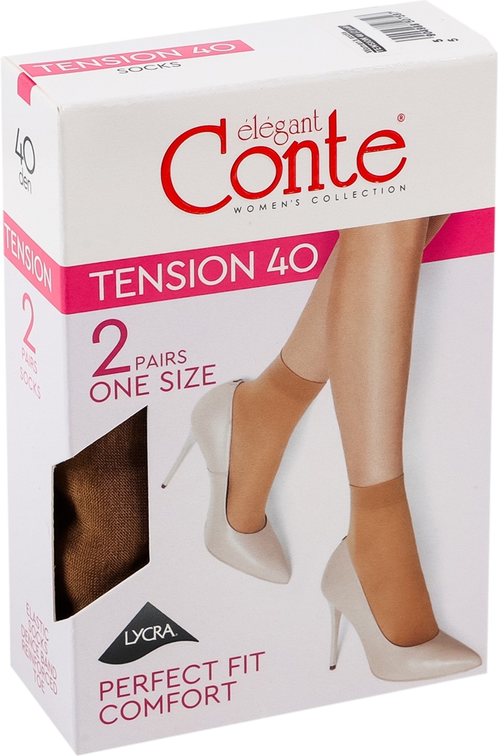 Шкарпетки жіночі Conte Elegant Tension 40 2 Пари 23-25 р бронзові