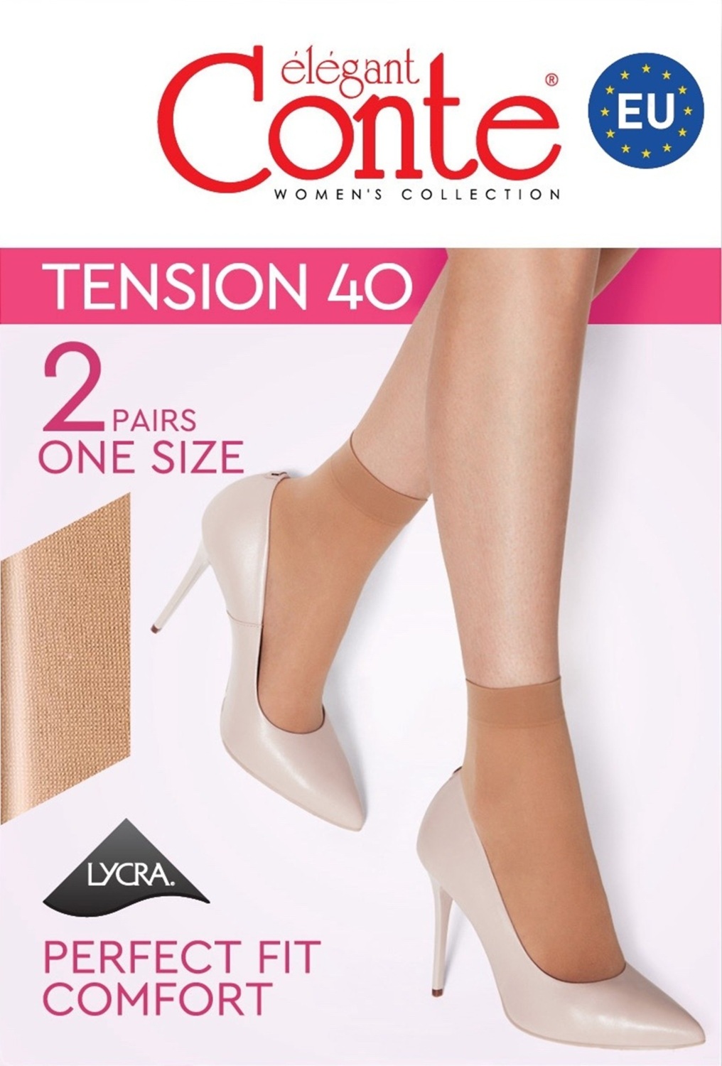 Шкарпетки жіночі Conte Elegant Tension 40 2 Пари 23-25 р натуральні