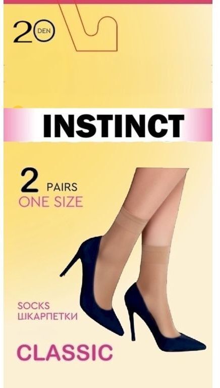Шкарпетки жіночі Instinct In Classic 20 2 Пари one size чорніфото1