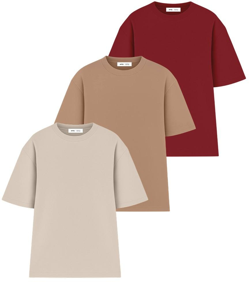 Набор футболок мужских хлопковых Ray Oversize U0104M-3PACK3 S/M 3шт разноцветных