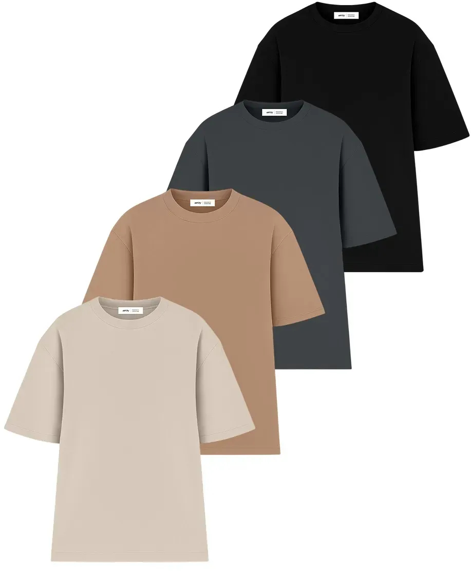 Набор футболок мужских хлопковых Ray Oversize U0104M-4PACK4 S/M 4шт разноцветных