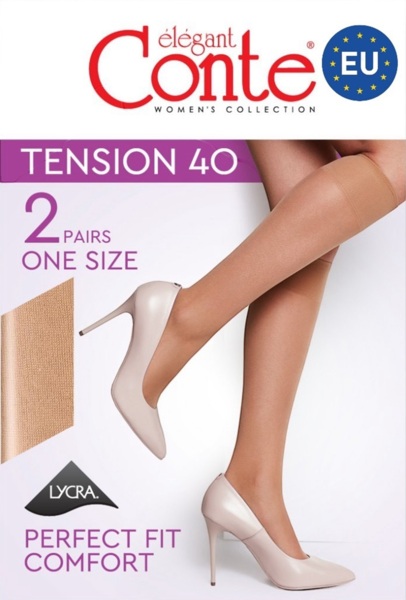 Гольфы женские Conte Elegant Tension 40 Den 23-25 р натуральные фото 