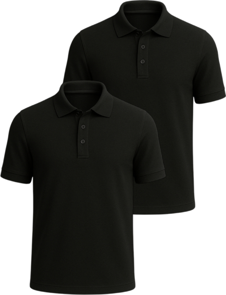 Набір поло бавовняних чоловічих Stedman ST9060-BLO-BLO S 2шт чорнихфото