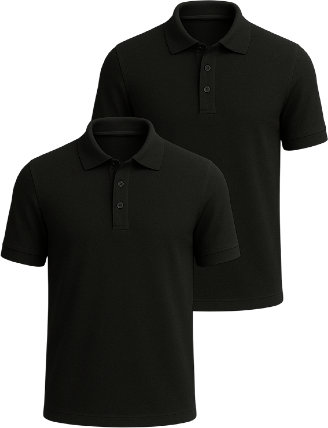 Набір поло бавовняних чоловічих Stedman ST9060-BLO-BLO M 2шт чорних