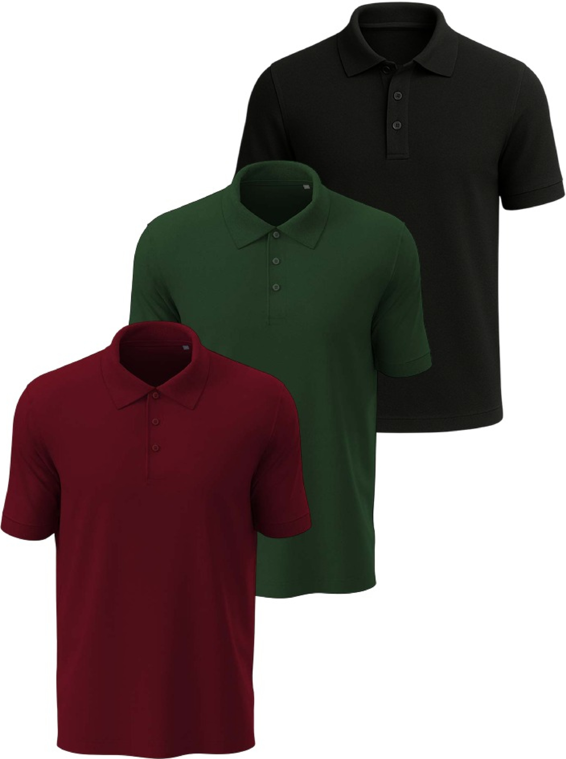 Набір поло бавовняних чоловічих Stedman ST9060-BOG-BOD-BLO 2XL 3шт різнокольорових
