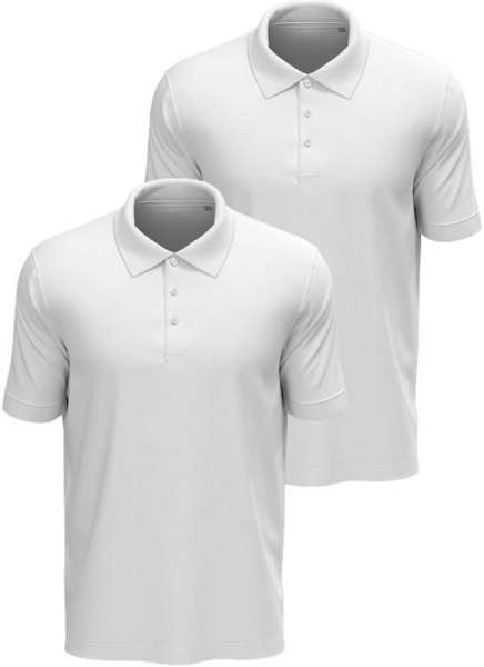 Набір поло бавовняних чоловічих Stedman ST9060-WHI-WHI M 2шт білихфото