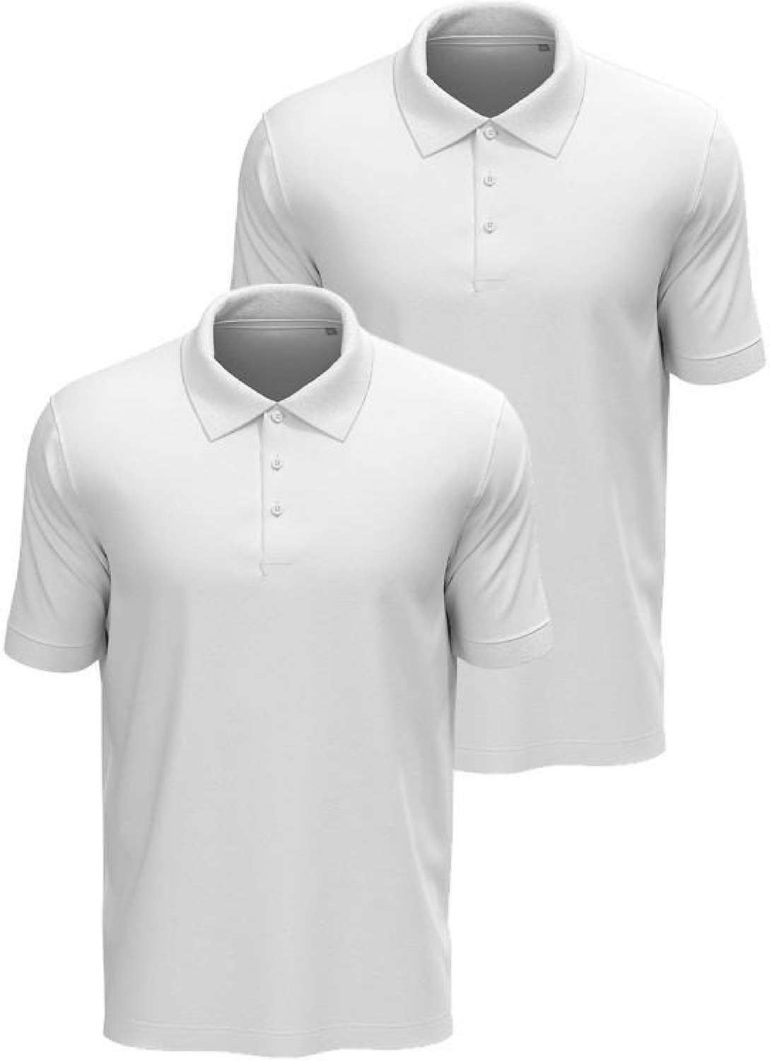 Набор поло мужских хлопковых Stedman ST9060-WHI-WHI XL 2шт белых