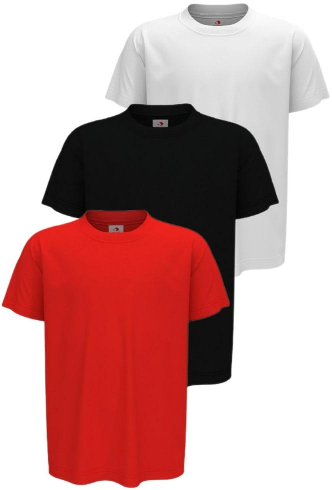 Набор футболок детских хлопковых Stedman ST2200M-WHI-BLO-SRE XL 158-164 см 3 шт разноцветных фото 1