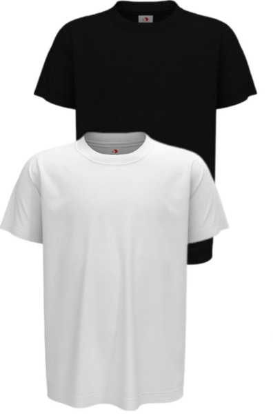 Набор футболок детских хлопковых Stedman ST2200W-WHI-BLO XS 110-116 см 2 шт разноцветных фото 