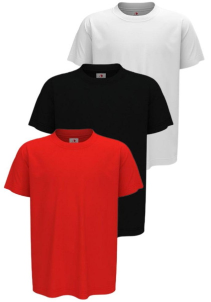 Набор футболок детских хлопковых Stedman ST2200W-WHI-BLO XS 110-116 см 3 шт разноцветных фото 