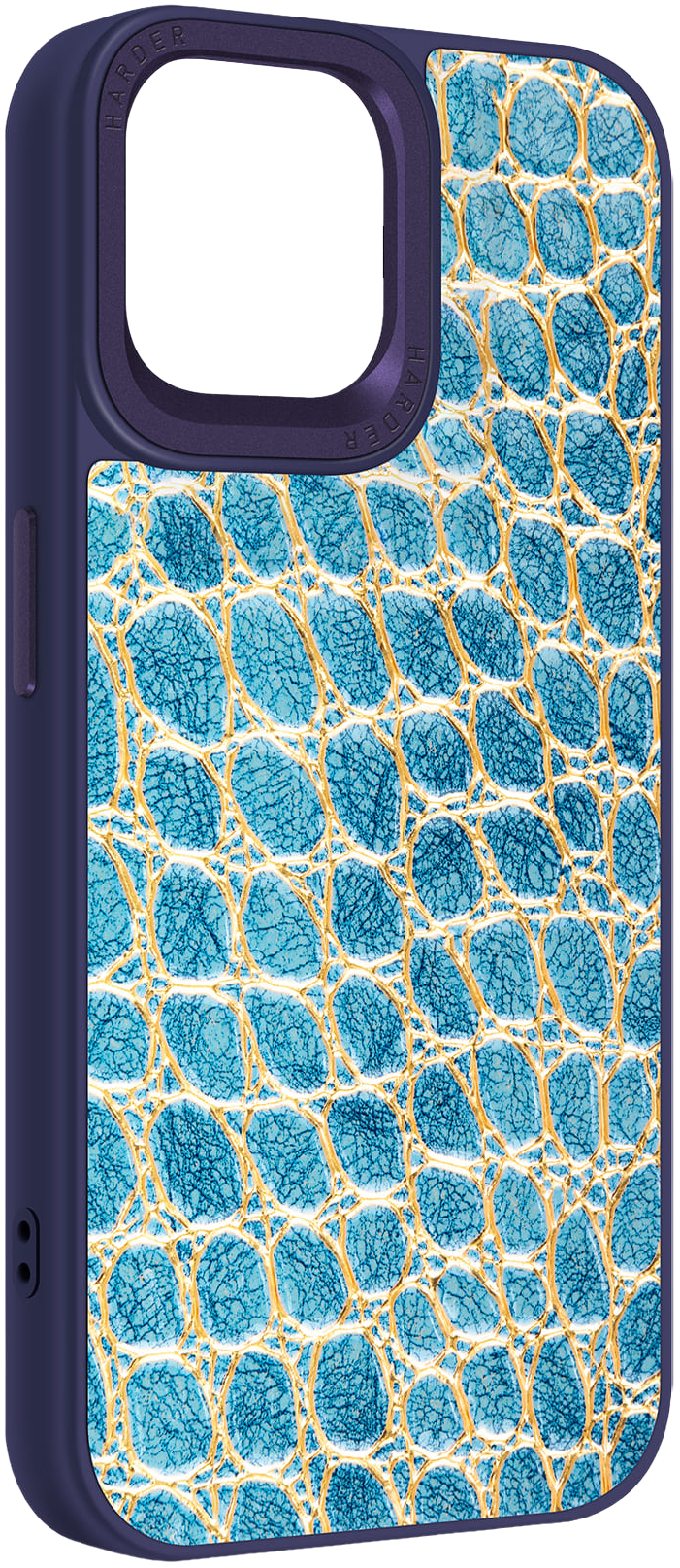 Чохол Harder Crocosaur для Apple iPhone 15 Blue (ARM76700)фото1