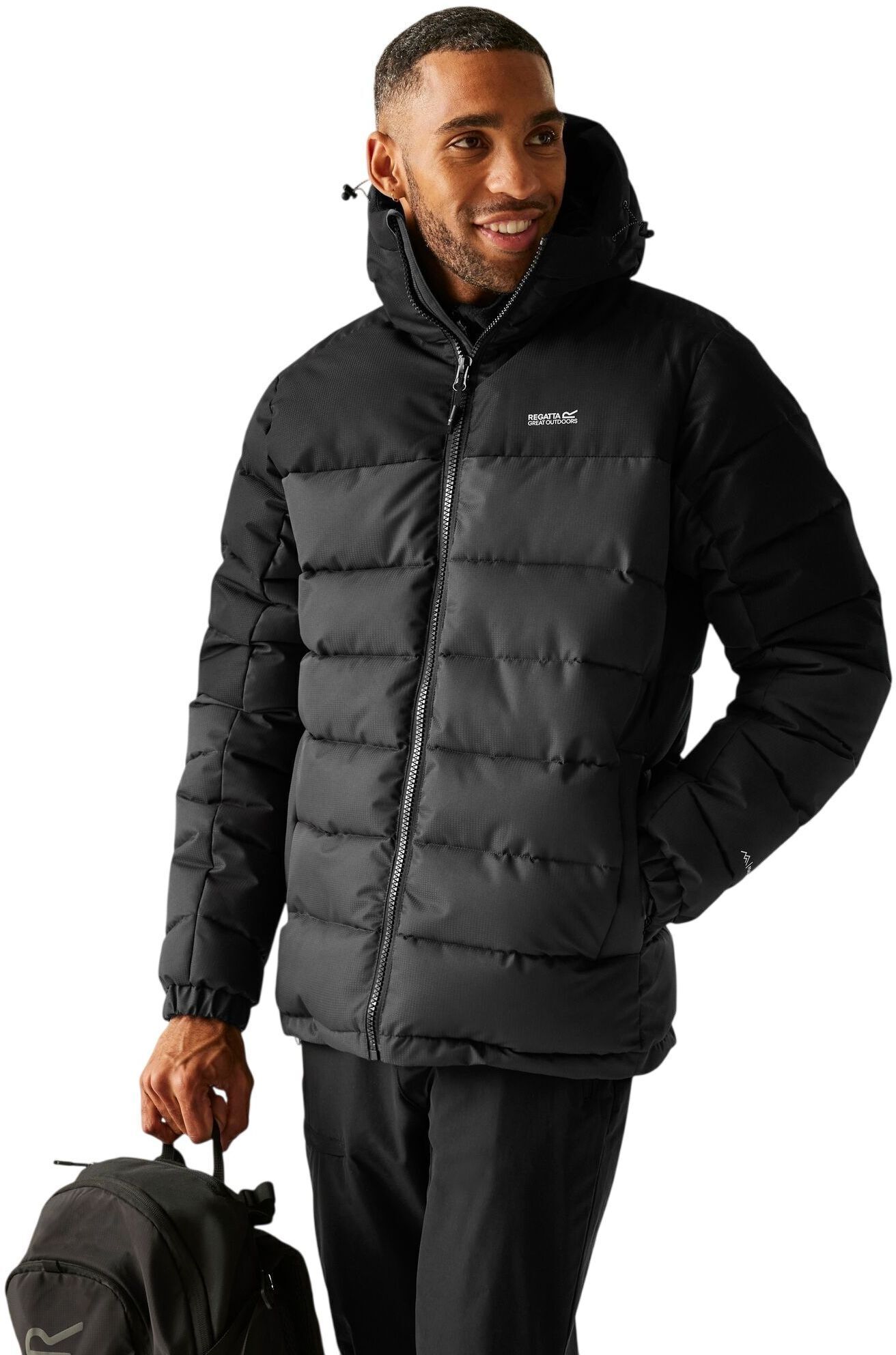 Куртка чоловіча Regatta Aldthorn RMN 306-61G 2XL чорна/сірафото1