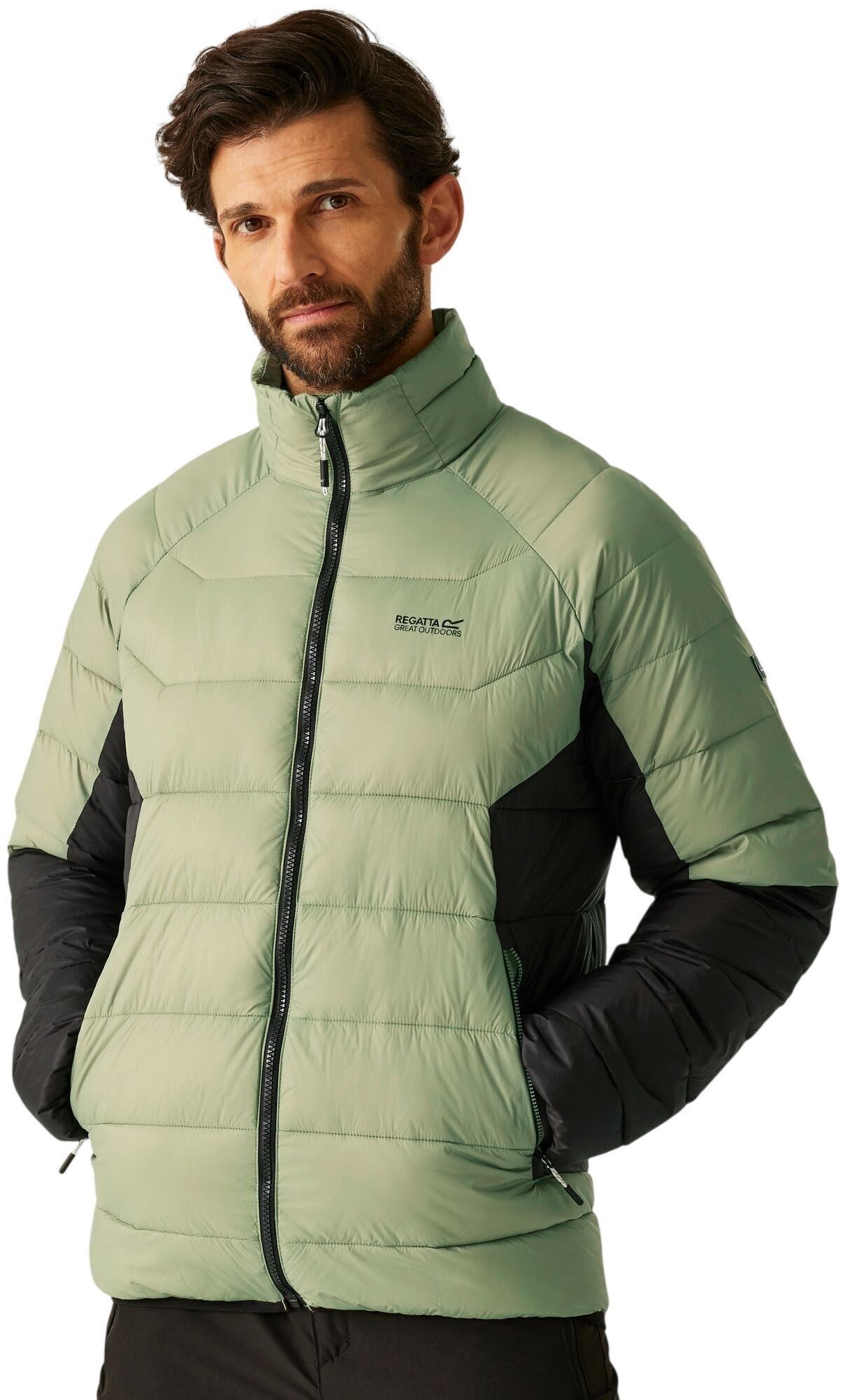 Куртка чоловіча Regatta Dalent RMN 305-ZIK M зелена/чорнафото1