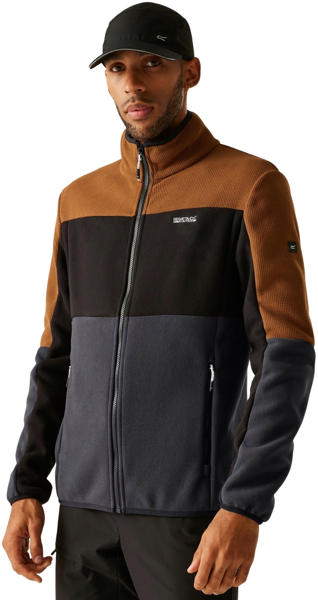 Толстовка чоловіча Regatta Ormont RMA674-ZK3 S коричнева/чорнафото1