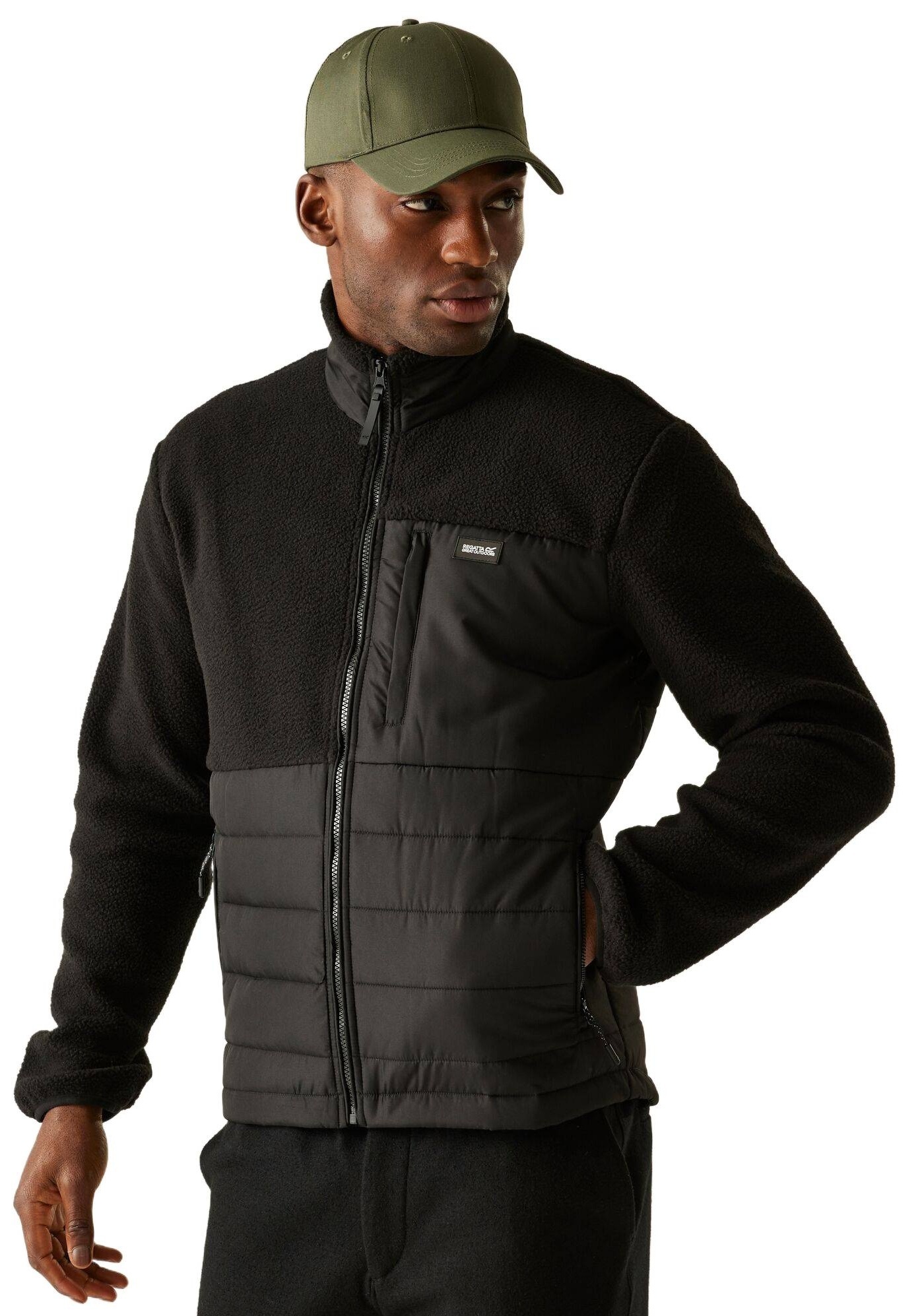 Кофта флисовая мужская Regatta FrankieBorgHybrid RMA663-800 M черная фото 1