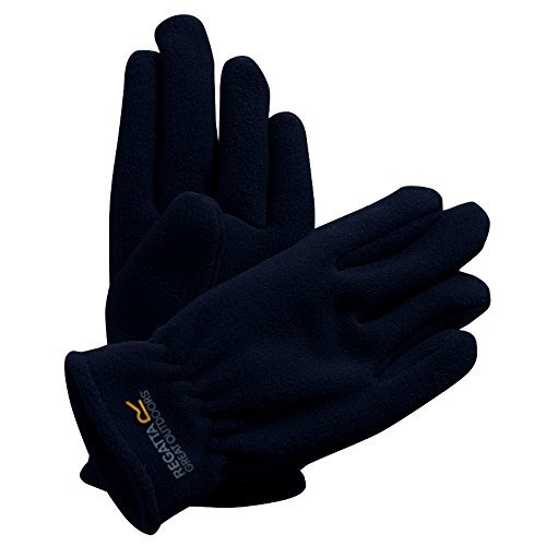 Перчатки зимние флисовые детские Regatta Taz Gloves II RKG024-800 7-10 черные фото