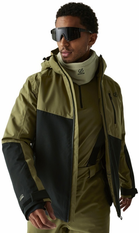 Куртка горнолыжная Мужчинам Dare2Be HalfpipeIIIJk DMP611-0GM L черная/хаки фото 1