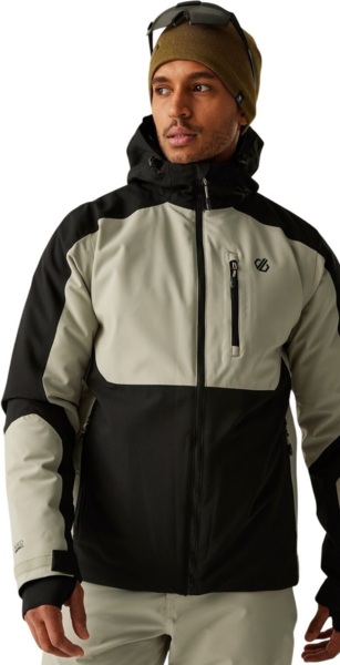 Куртка гірськолижна чоловіча Dare2b Eagle III Jacket DMP612-08D L чорна/бежева фото