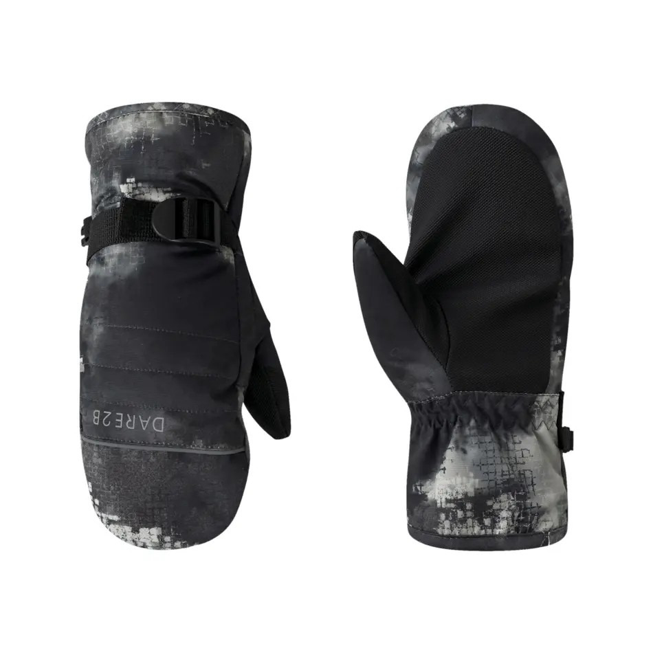 Перчатки зимние детские Dare2b Glacier Mitten DKG334-0FN 11-12 черные/серые фото1