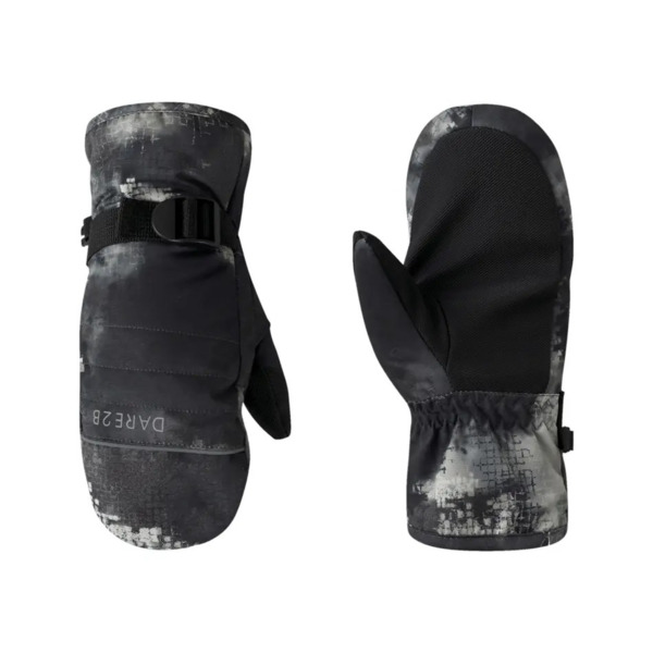 Перчатки зимние детские Dare2b Glacier Mitten DKG334-0FN 11-12 черные/серые фото