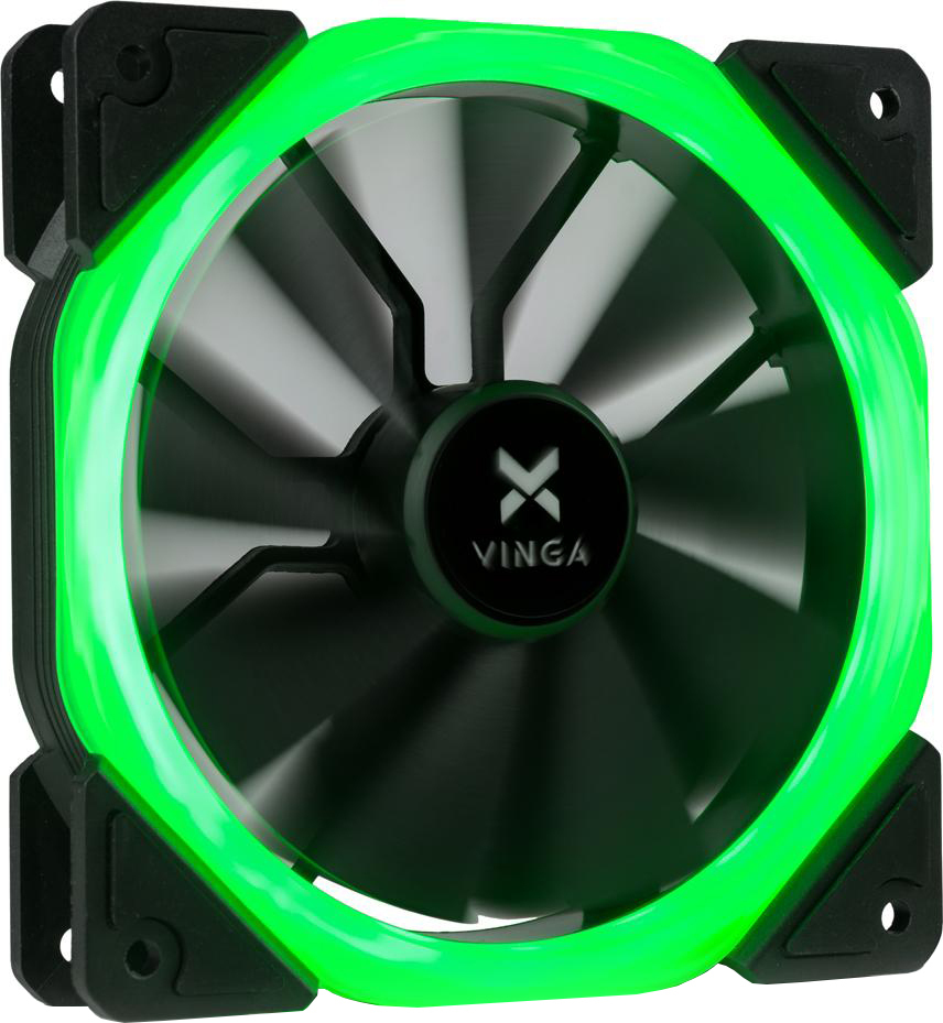 Корпусный вентилятор Vinga LED fan-01 green (LED fan-01 green) фото1