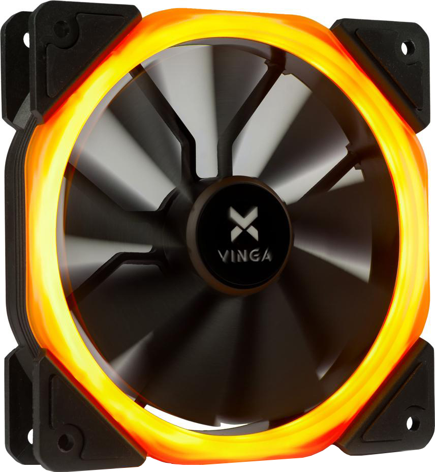 Корпусный вентилятор Vinga LED fan-01 orange (LED fan-01 orange) фото1