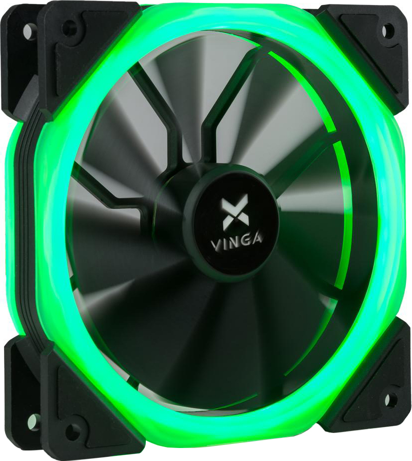 Корпусный вентилятор Vinga LED fan-02 green (LED fan-02 green) фото1
