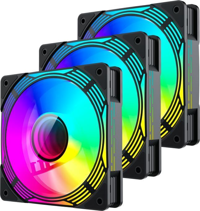 Комплект корпусных вентиляторов GAMEMAX KF300 Black (KF300 BK) фото1