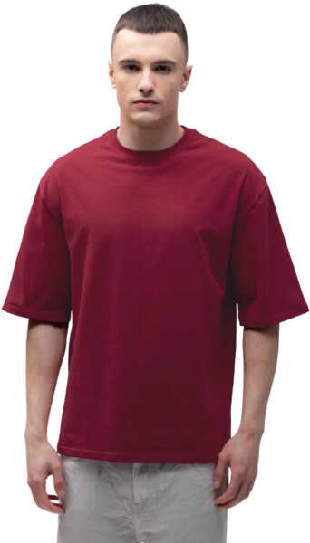 Футболка мужская хлопковая Ray U0104M-Burgundy 2XL/3XL бордовая фото
