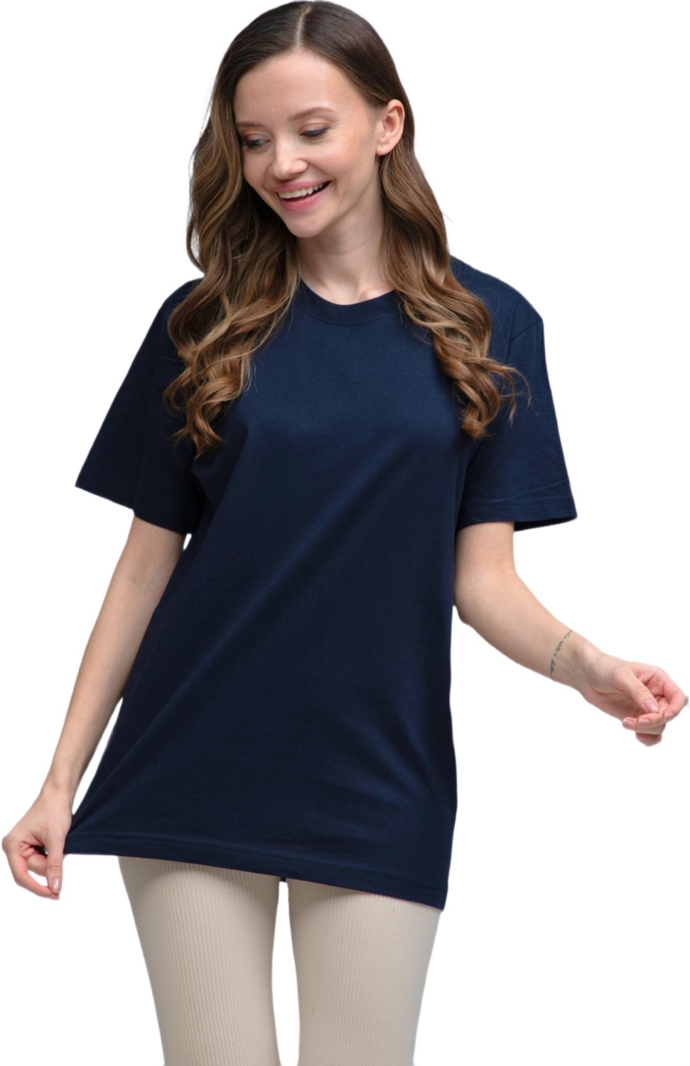 Футболка женская хлопковая Stedman ST2000W-BLM L темно-синяя