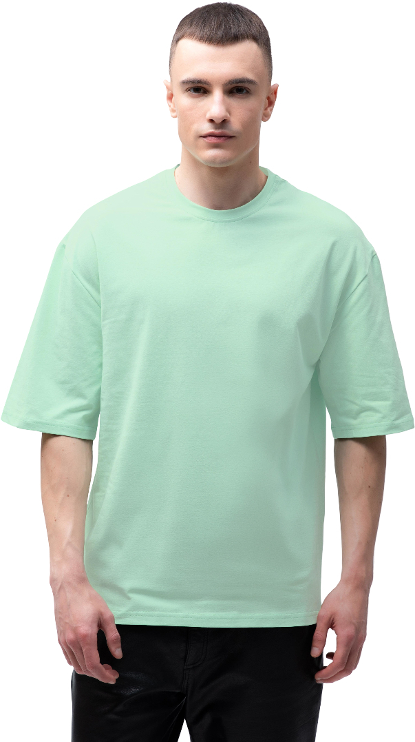 Футболка чоловіча бавовняна Ray Oversize U0104M-Light green S/M світло-зелена