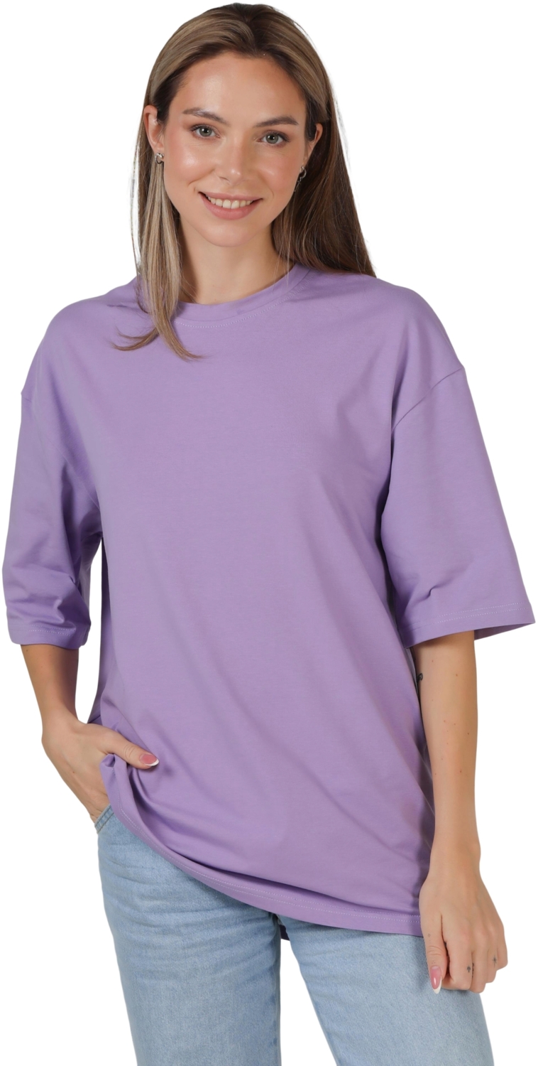 Футболка жіноча бавовняна Ray Oversize U0104W-Lilac 2XL/3XL лілова