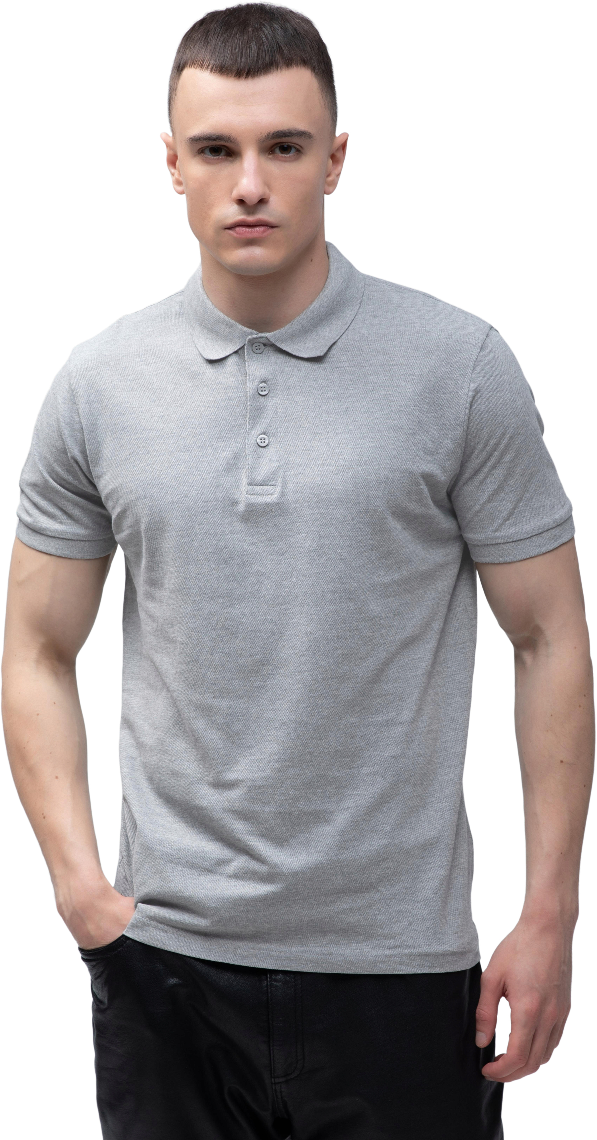 Поло чоловіче бавовняне Stedman ST9060-GYH S сірий меланжфото1