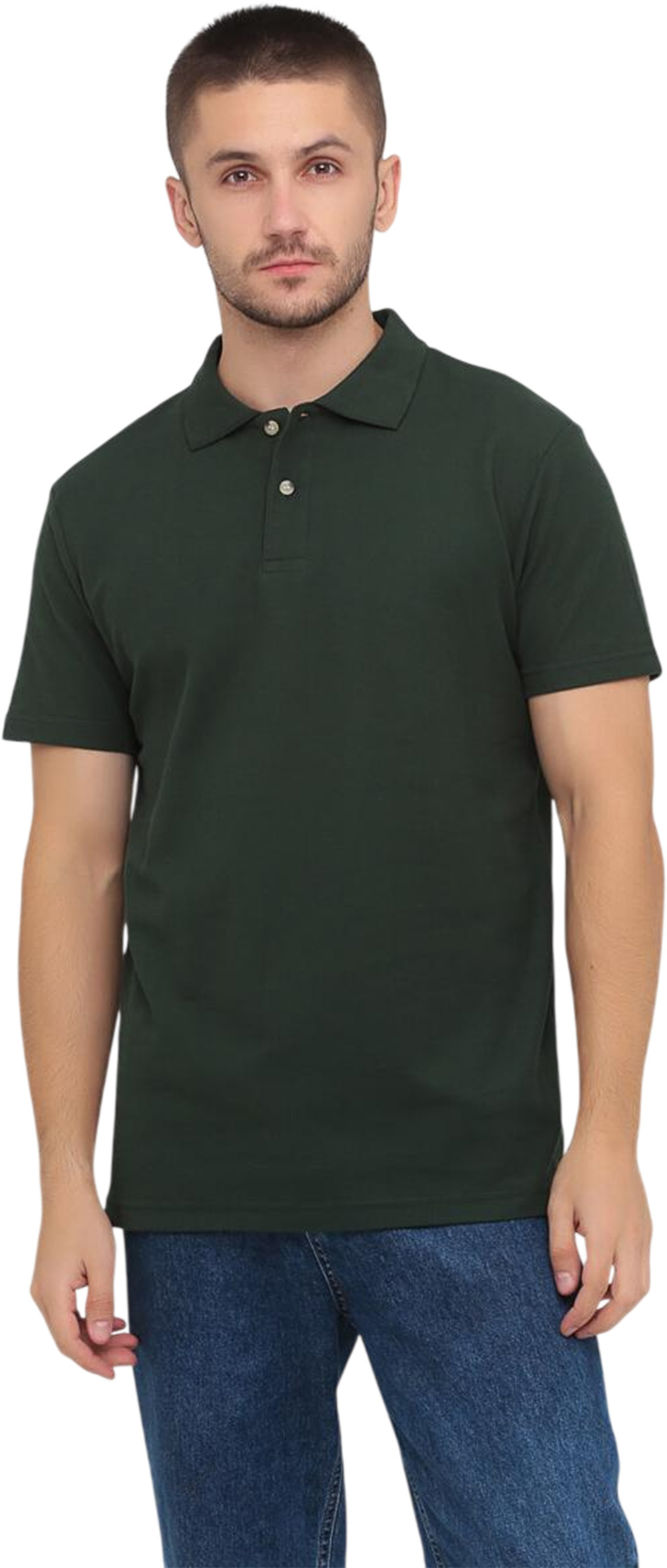 Поло чоловіче бавовняне Stedman ST3000-BOG L темно-зеленефото1
