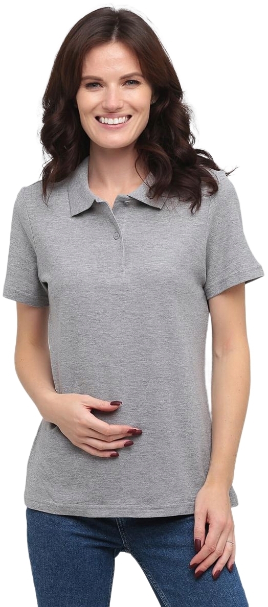 Поло жіноче бавовняне Stedman ST3100-GYH M сірий меланжфото1
