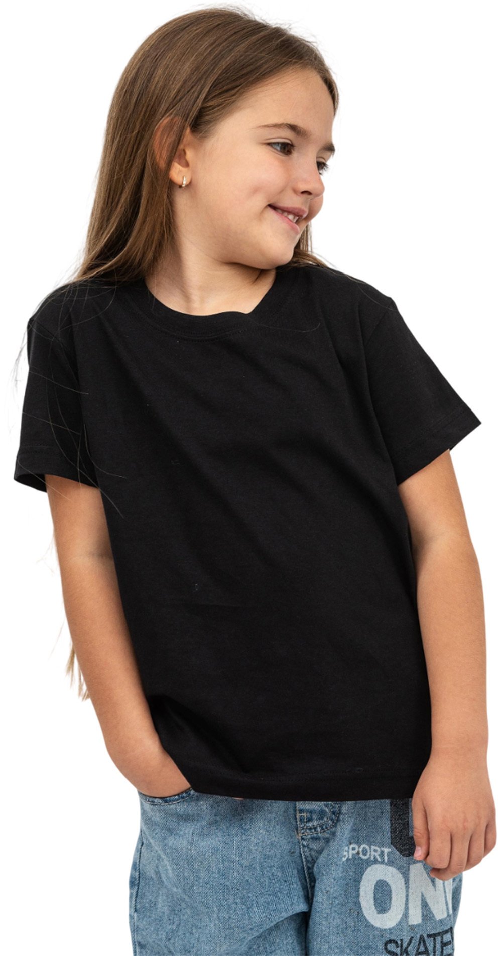 Футболка дитяча бавовняна Stedman Classic-T Kids ST2200W-BLO XL (158-164 cm) чорнафото1