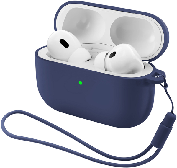 

Чехол ArmorStandart Silicone Case with straps для Apple Airpods Pro 3 Dark Blue (ARM88292)