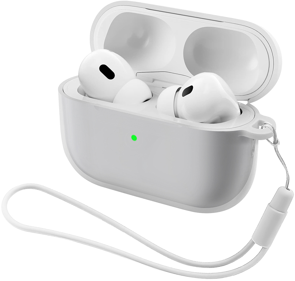 Чехол ArmorStandart Silicone Case with straps для Apple Airpods Pro 3 Transparent (ARM88300) фото 1
