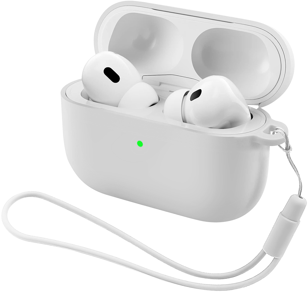 Чехол ArmorStandart Silicone Case with straps для Apple Airpods Pro 3 White (ARM88301) фото 1