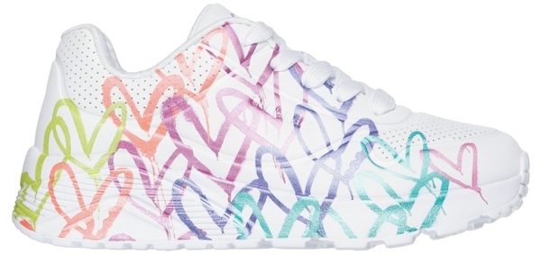 Кроссовки для девочек Skechers Uno Lite 314098L WMLT 31 (13.5 US) белые фото 