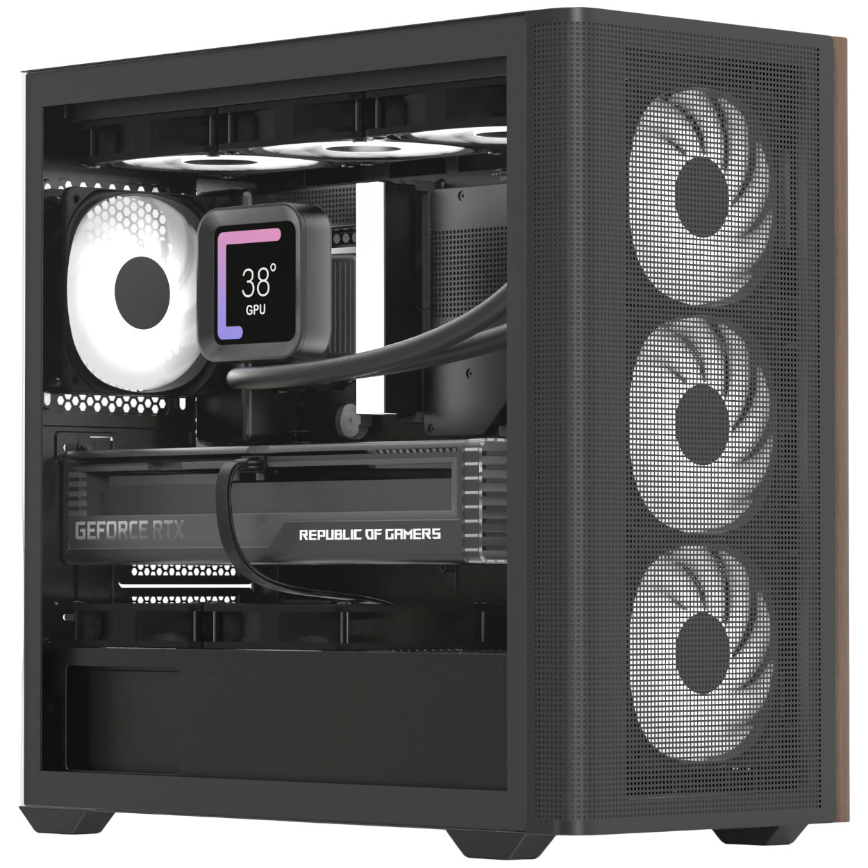 Корпус AeroCool D301A-G-BK-v2 Black (ACCS-DS03043.11) фото1