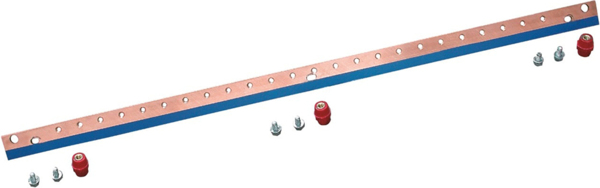 Шина заземления ZPAS с изоляторами и винтами, 1м (W-1951-25-02-000)