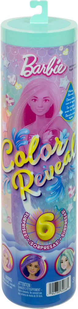 Кукла-русалочка Barbie Color Reveal серии Морские сокровища (сюрприз) (JMW61) фото 1