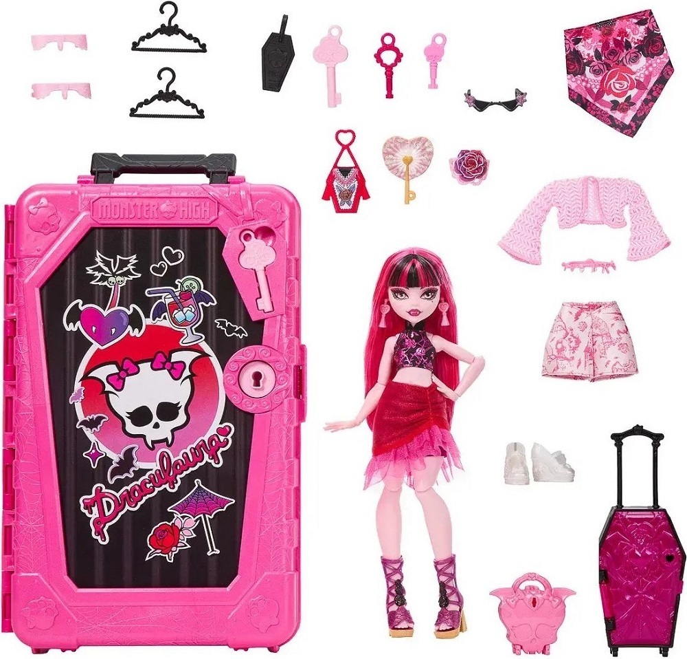 Набор-сюрприз Monster High Ужас-секреты Дракулоры серии Кошмарные каникулы (JDR50) фото 1