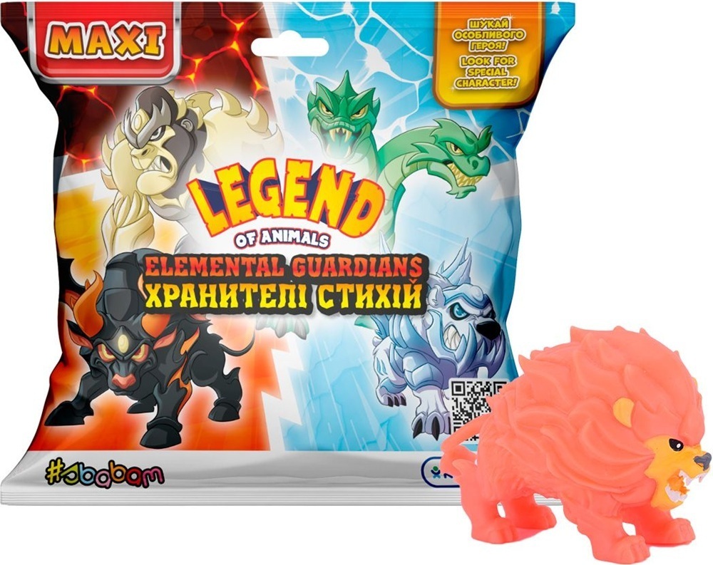 Стретч-игрушка-сюрприз в виде животного серии Legend of animals Макси – Хранители стихий (162/CN23) фото1