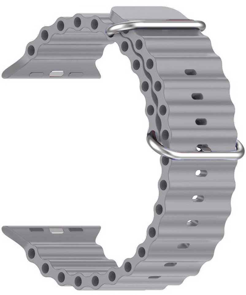 Ремінець ArmorStandart Ocean Band для Apple Watch 49/46/45/44/42 (Series 1-3) Cloudy Grey (ARM85141)фото1