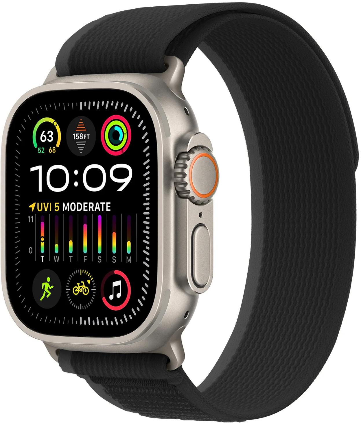 Ремешок ArmorStandart Trail Loop для Apple Watch 49/46/45/44/42 (Series 1-3) Black (ARM74228) фото 1
