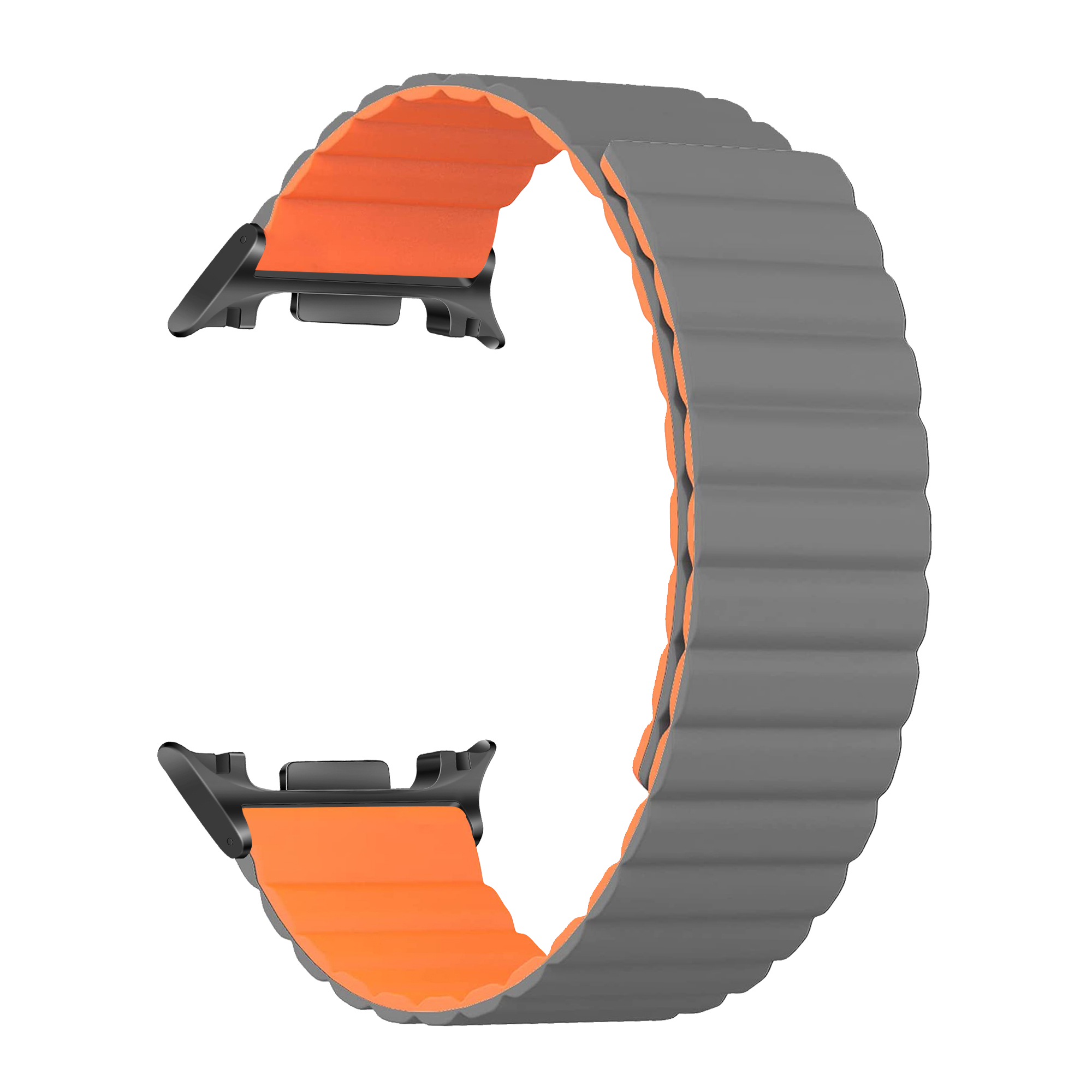 Ремешок ArmorStandart MagLink для Samsung Galaxy Watch 8 / 8 Classic Grey Orange (black connector) (ARM88938) фото 1