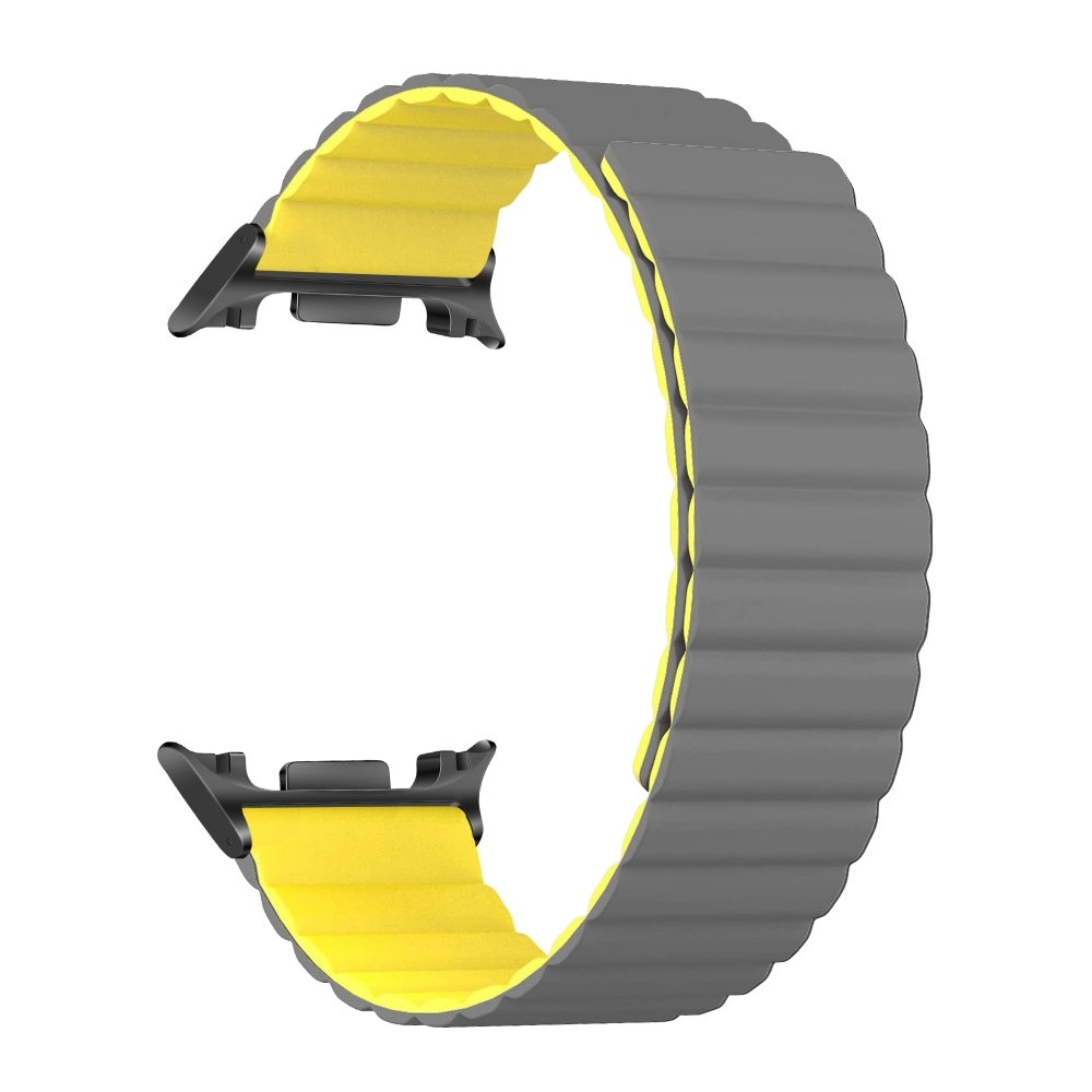 Ремешок ArmorStandart MagLink для Samsung Galaxy Watch 8 / 8 Classic Grey Yellow (black connector) (ARM88939) фото 1